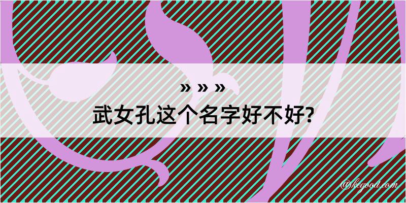 武女孔这个名字好不好?