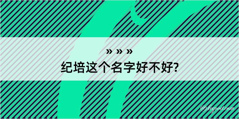 纪培这个名字好不好?