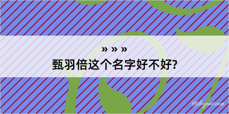 甄羽倍这个名字好不好?