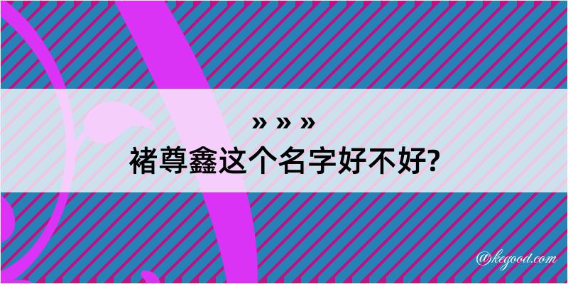 褚尊鑫这个名字好不好?