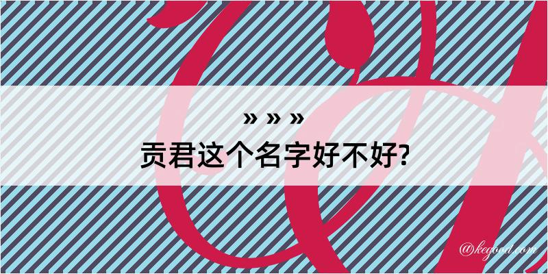 贡君这个名字好不好?