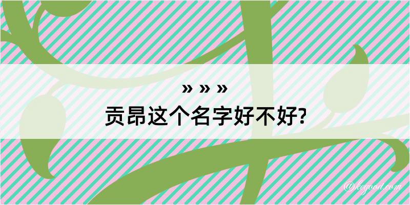 贡昂这个名字好不好?