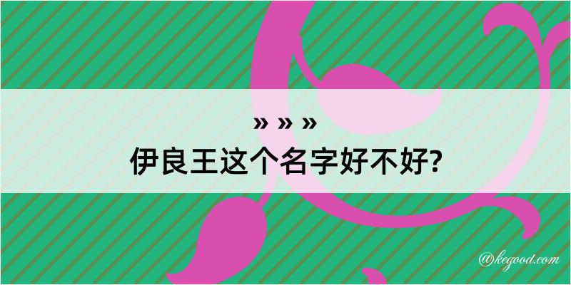 伊良王这个名字好不好?