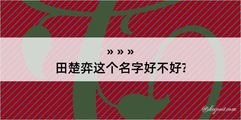 田楚弈这个名字好不好?