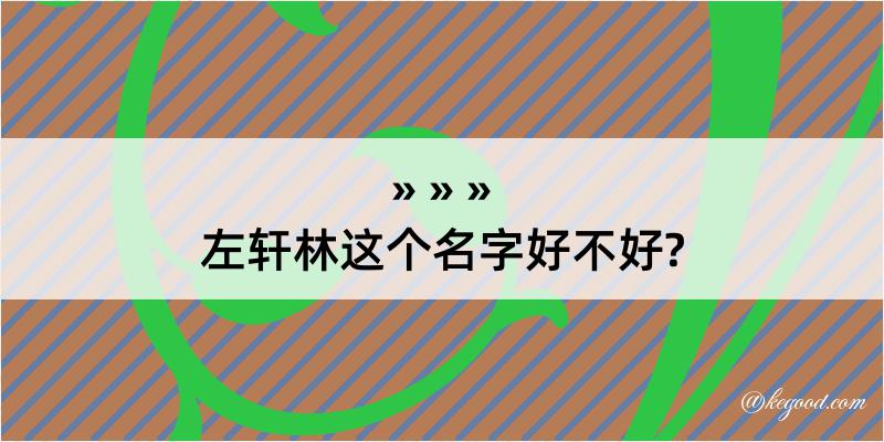 左轩林这个名字好不好?