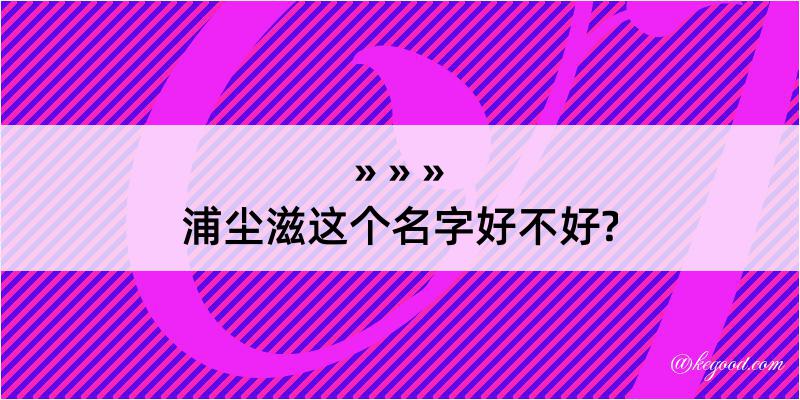 浦尘滋这个名字好不好?