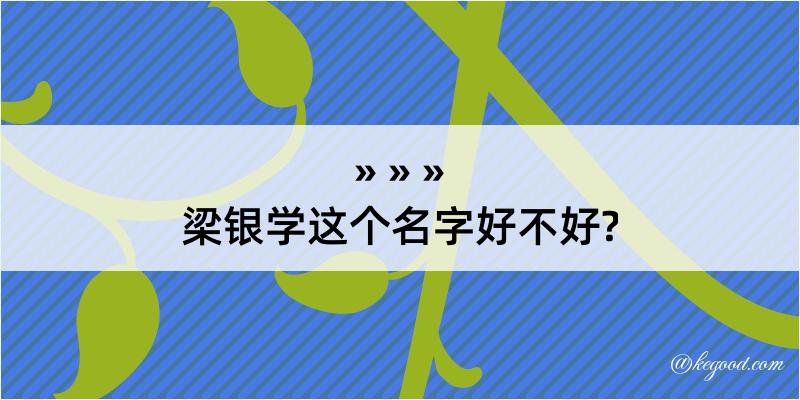 梁银学这个名字好不好?