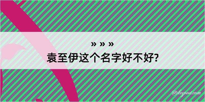 袁至伊这个名字好不好?