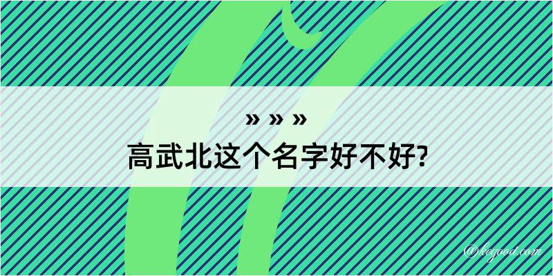 高武北这个名字好不好?