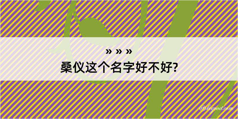 桑仪这个名字好不好?