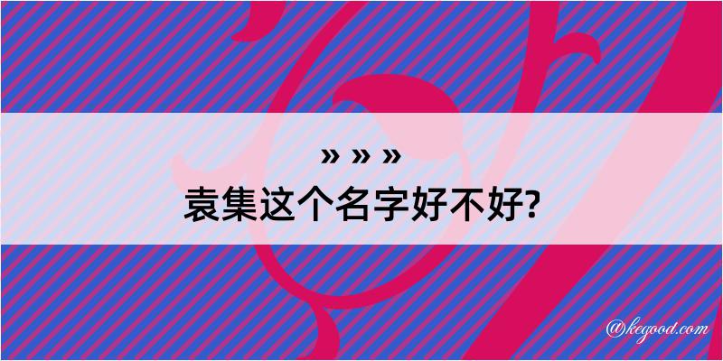 袁集这个名字好不好?