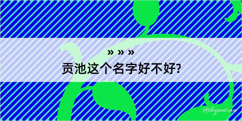 贡池这个名字好不好?