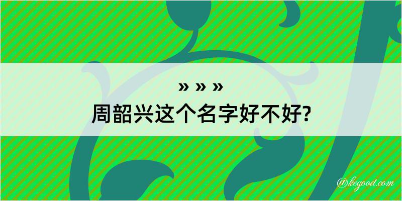 周韶兴这个名字好不好?