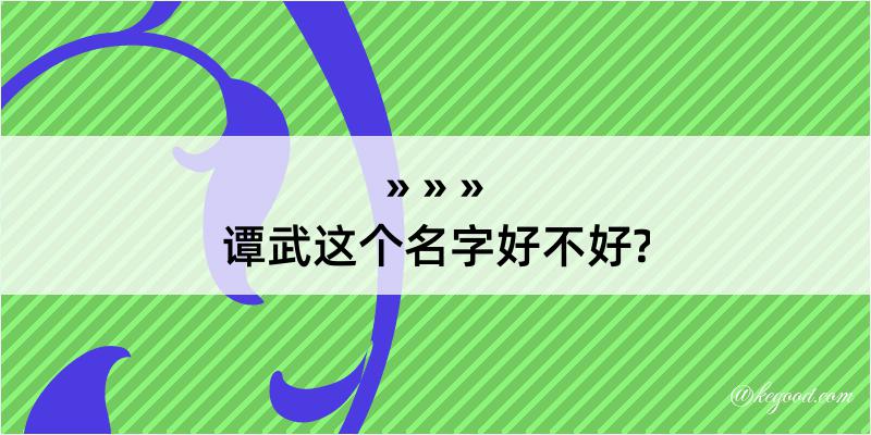 谭武这个名字好不好?