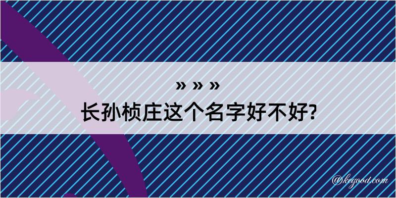 长孙桢庄这个名字好不好?