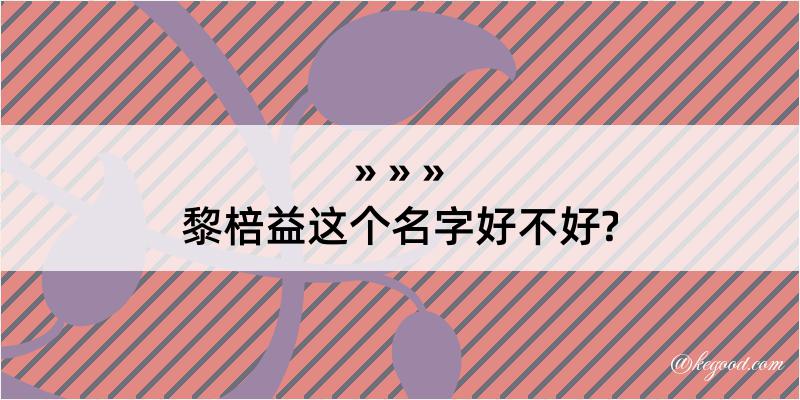 黎棓益这个名字好不好?