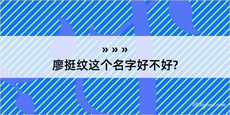 廖挺纹这个名字好不好?