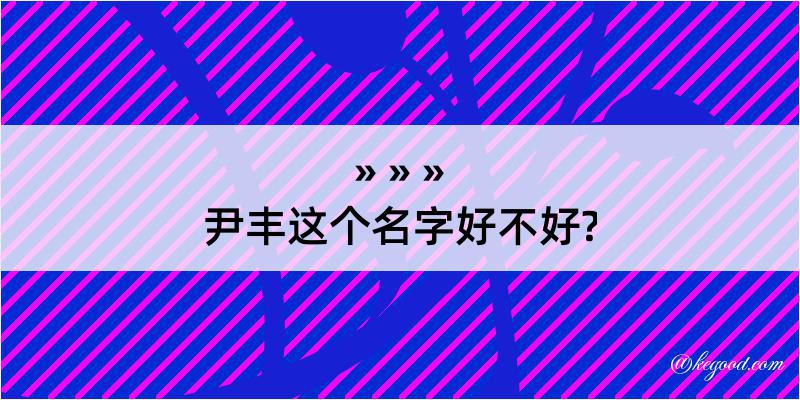 尹丰这个名字好不好?