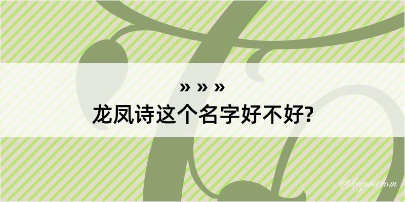 龙凤诗这个名字好不好?