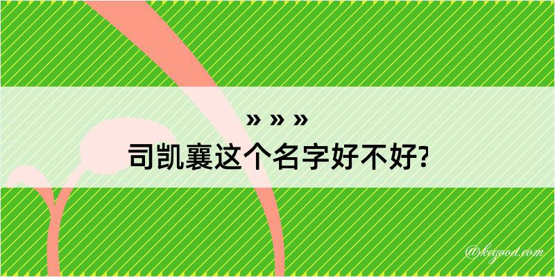 司凯襄这个名字好不好?