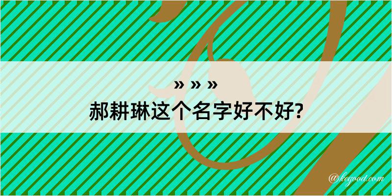 郝耕琳这个名字好不好?