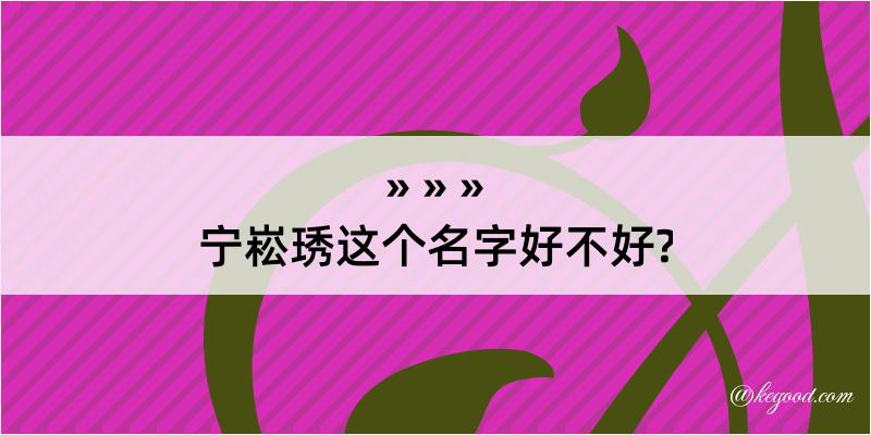 宁崧琇这个名字好不好?