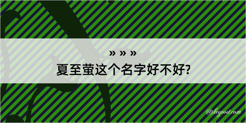 夏至萤这个名字好不好?