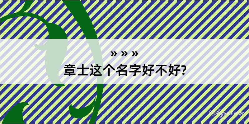 章士这个名字好不好?