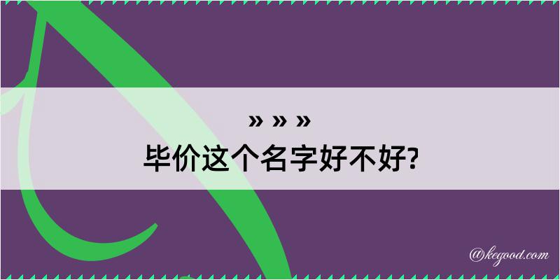 毕价这个名字好不好?