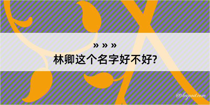 林卿这个名字好不好?