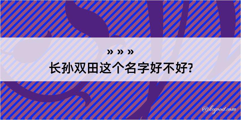 长孙双田这个名字好不好?