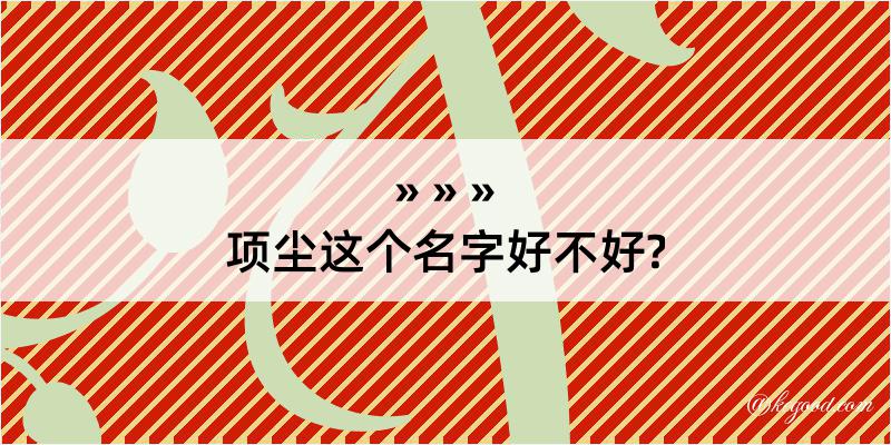 项尘这个名字好不好?