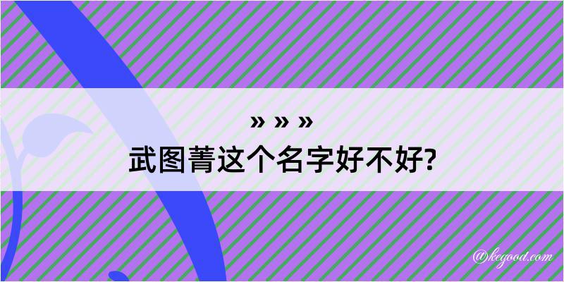 武图菁这个名字好不好?