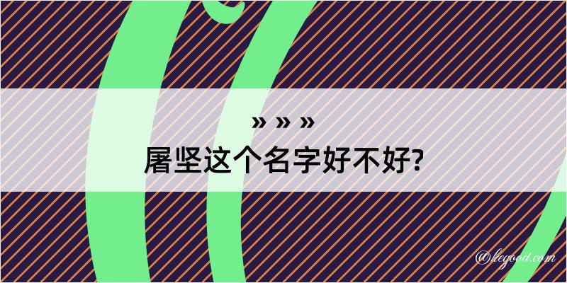 屠坚这个名字好不好?