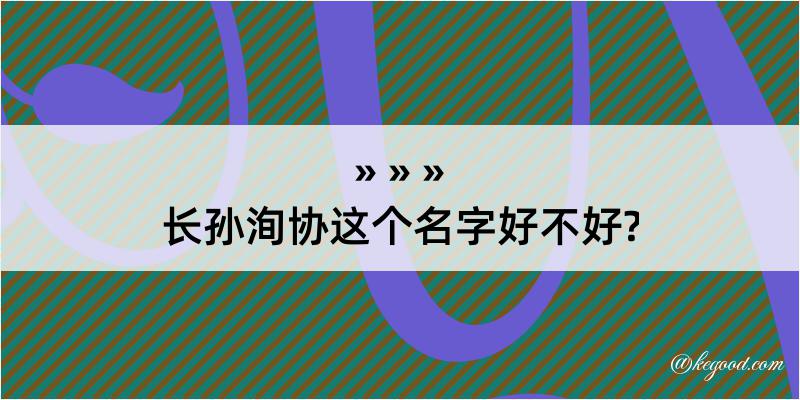 长孙洵协这个名字好不好?