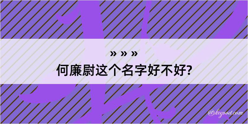 何廉尉这个名字好不好?