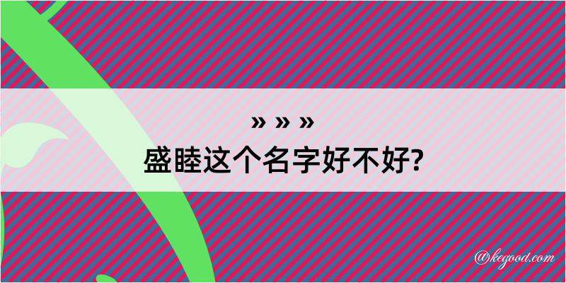 盛睦这个名字好不好?