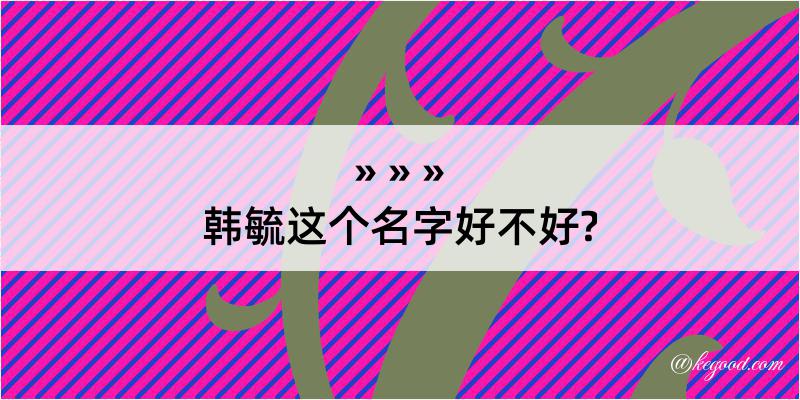 韩毓这个名字好不好?