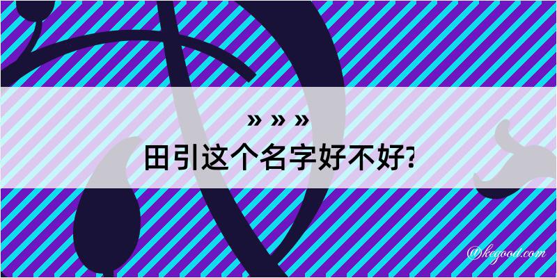 田引这个名字好不好?