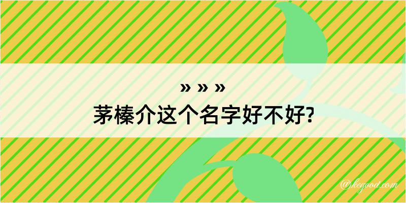 茅榛介这个名字好不好?