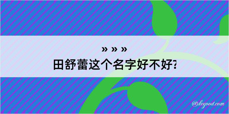 田舒蕾这个名字好不好?