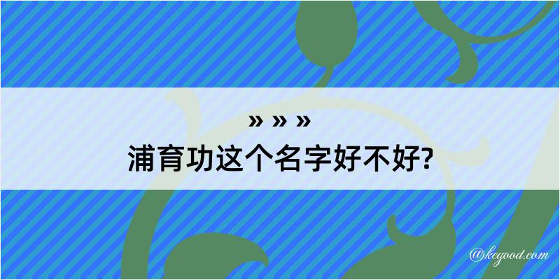 浦育功这个名字好不好?