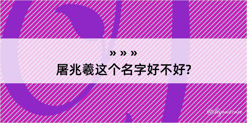 屠兆羲这个名字好不好?