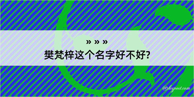 樊梵梓这个名字好不好?