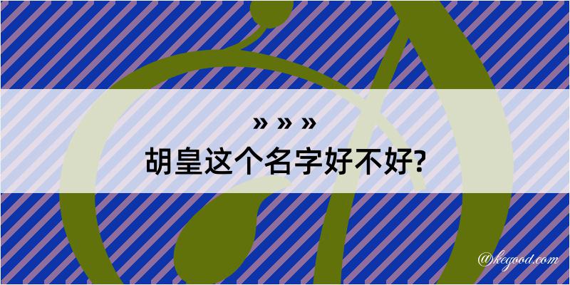 胡皇这个名字好不好?