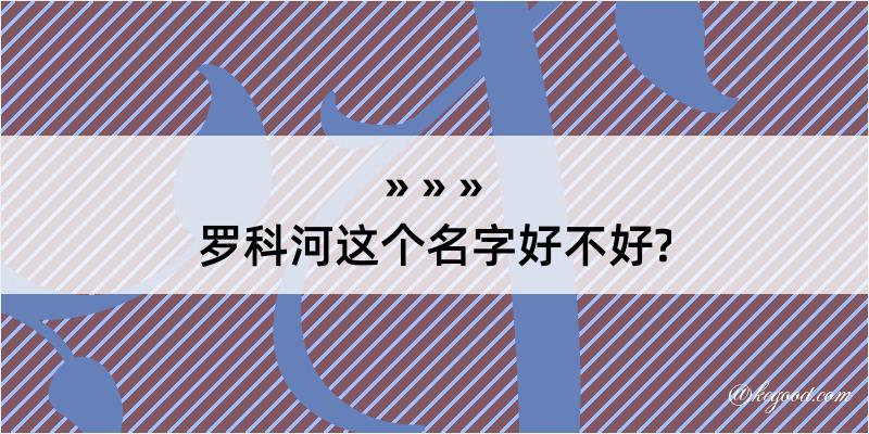 罗科河这个名字好不好?