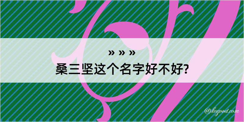 桑三坚这个名字好不好?