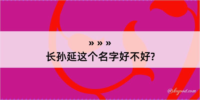 长孙延这个名字好不好?