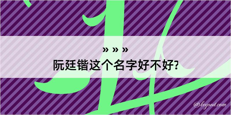 阮廷锴这个名字好不好?