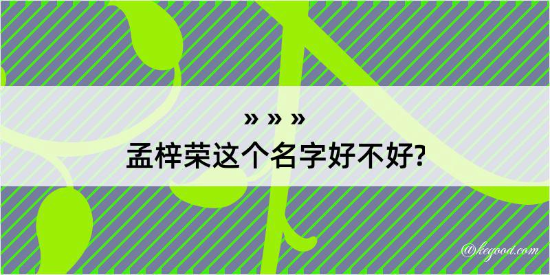 孟梓荣这个名字好不好?